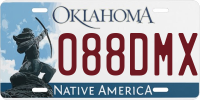 OK license plate 088DMX