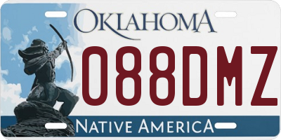 OK license plate 088DMZ