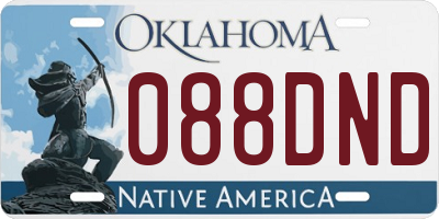 OK license plate 088DND