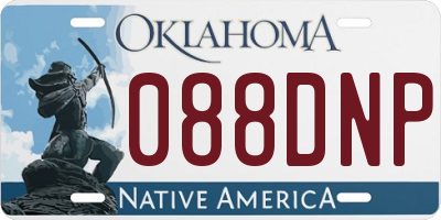 OK license plate 088DNP