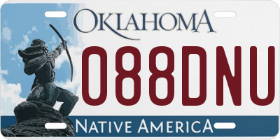 OK license plate 088DNU