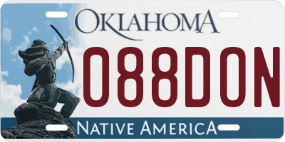 OK license plate 088DON