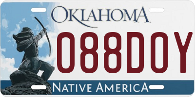 OK license plate 088DOY
