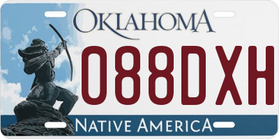 OK license plate 088DXH