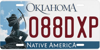 OK license plate 088DXP