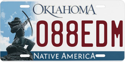 OK license plate 088EDM