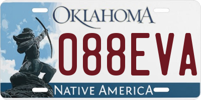 OK license plate 088EVA