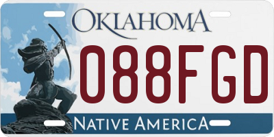 OK license plate 088FGD