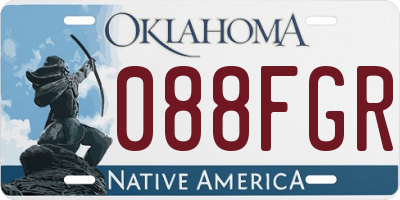 OK license plate 088FGR