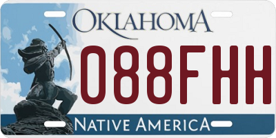 OK license plate 088FHH