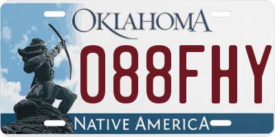 OK license plate 088FHY