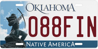 OK license plate 088FIN