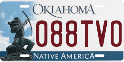 OK license plate 088TVO