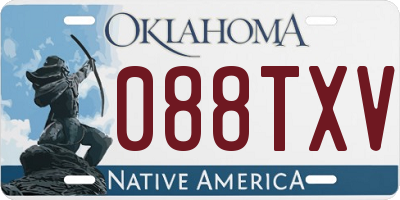 OK license plate 088TXV