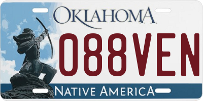 OK license plate 088VEN
