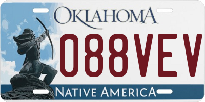 OK license plate 088VEV