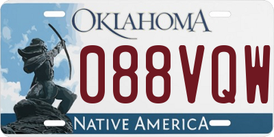 OK license plate 088VQW
