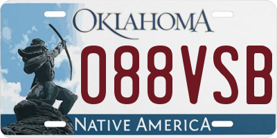 OK license plate 088VSB