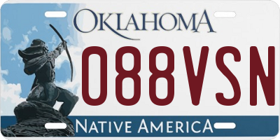 OK license plate 088VSN