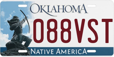 OK license plate 088VST