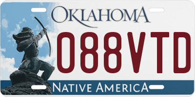 OK license plate 088VTD