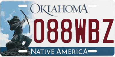 OK license plate 088WBZ