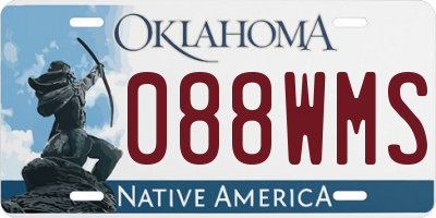 OK license plate 088WMS