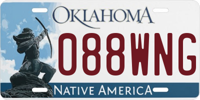 OK license plate 088WNG