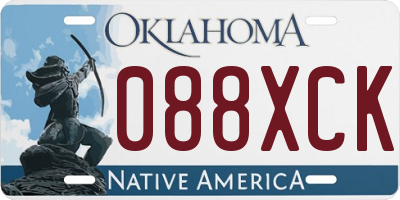 OK license plate 088XCK