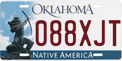 OK license plate 088XJT