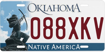OK license plate 088XKV