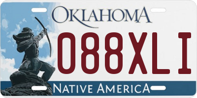 OK license plate 088XLI