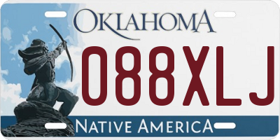 OK license plate 088XLJ