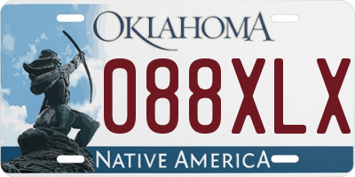 OK license plate 088XLX