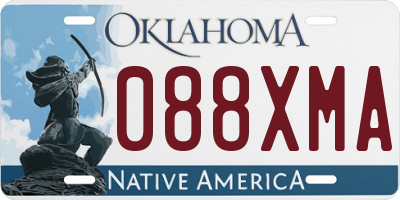 OK license plate 088XMA