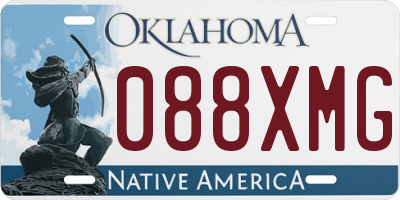 OK license plate 088XMG