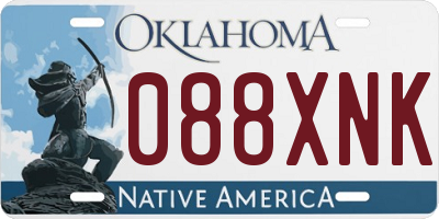 OK license plate 088XNK