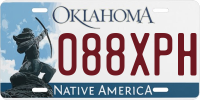 OK license plate 088XPH