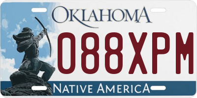 OK license plate 088XPM