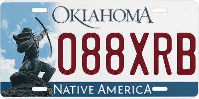OK license plate 088XRB