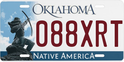 OK license plate 088XRT