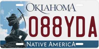OK license plate 088YDA
