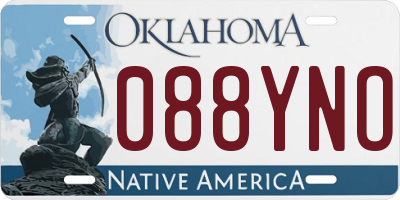 OK license plate 088YNO