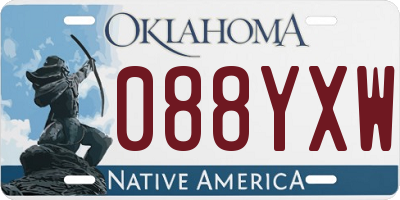 OK license plate 088YXW