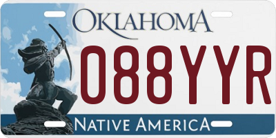 OK license plate 088YYR