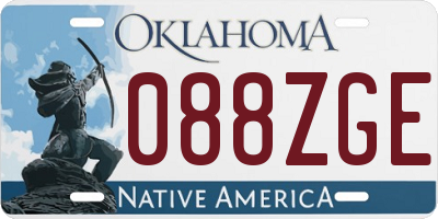 OK license plate 088ZGE