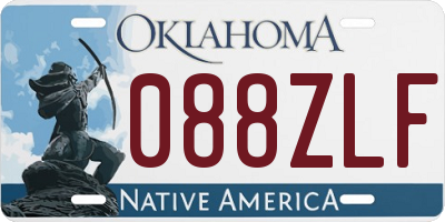 OK license plate 088ZLF