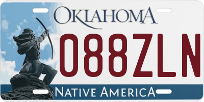 OK license plate 088ZLN