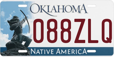 OK license plate 088ZLQ