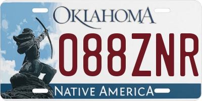 OK license plate 088ZNR